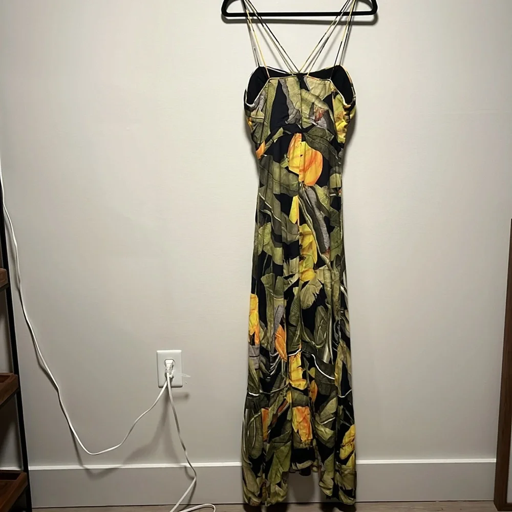 FARM Rio Black and Yellow Tropical Maxi Dress - Picture 7 of 10